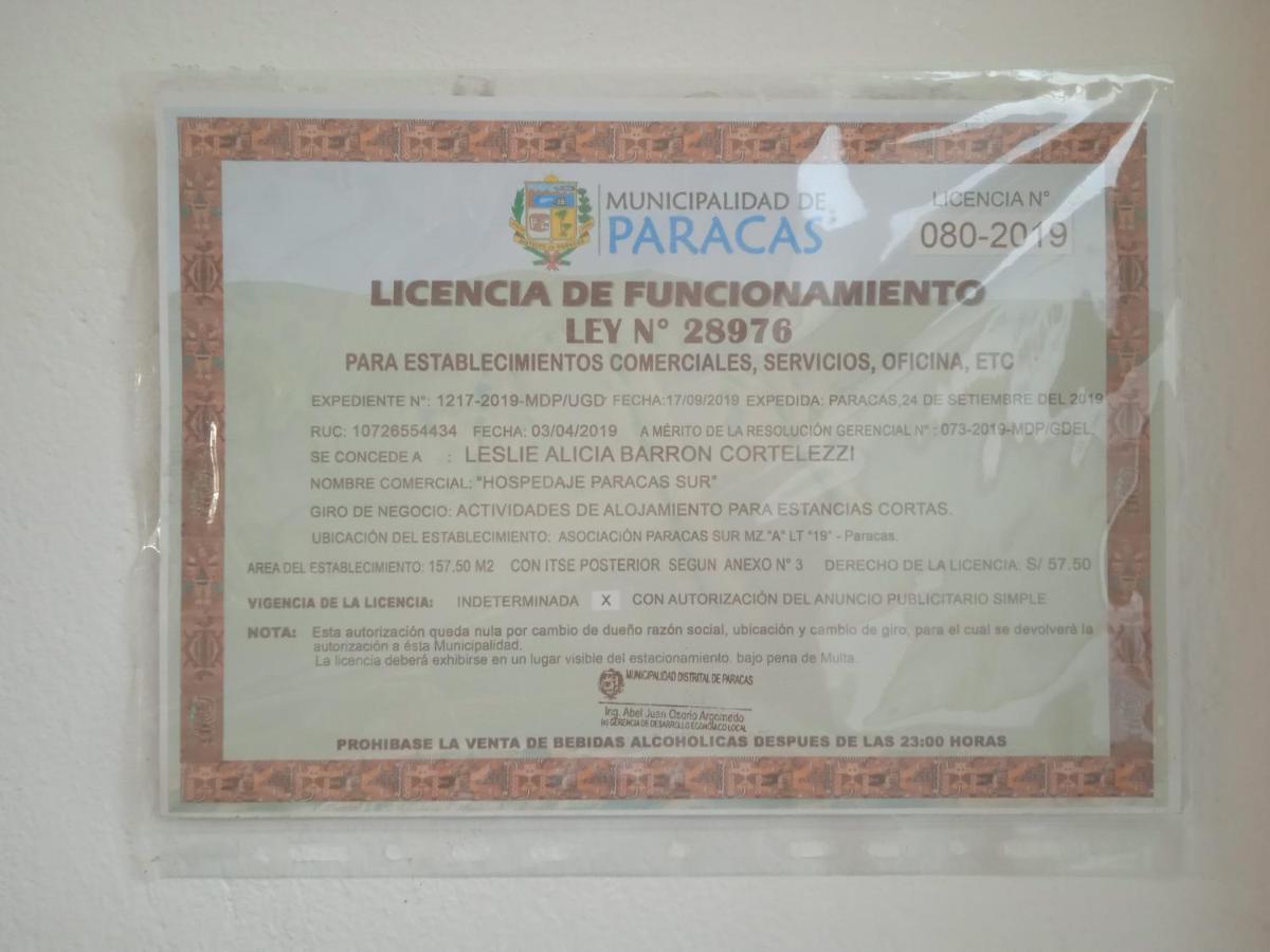 Hospedaje Paracas Sur ภายนอก รูปภาพ